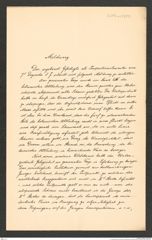 k.k. naturhistorisches Hofmuseum, Intendanzakten 1885-1896 (Hauer), Aktenzahl Z.694.a/1890, Seite 1